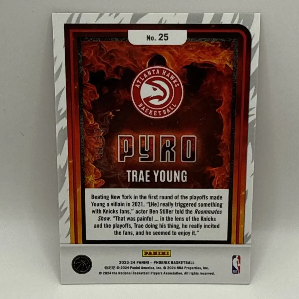 🔥 2023-24 Panini Phoenix - PYRO ORANGE 1/49 - TRAE YOUNG 🔥Atlanta Hawks